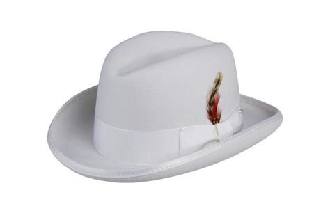 Godfather Homburg Fedora Hat In White Nht25 70 Hats Stylish Hats
