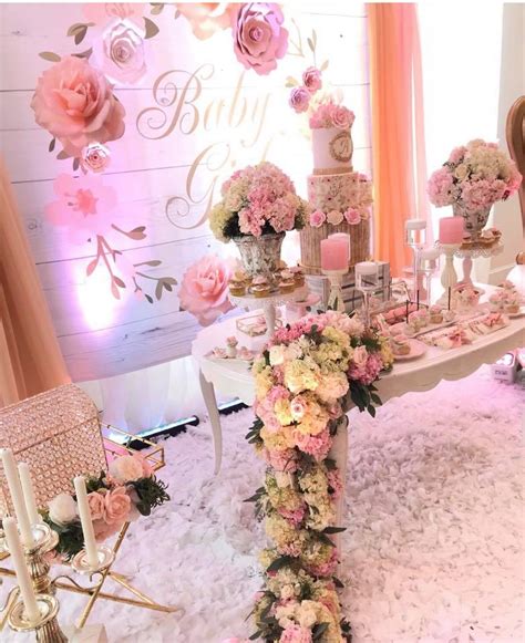 Pretty Pink And Floral Baby Shower Baby Shower Ideas Themes Games