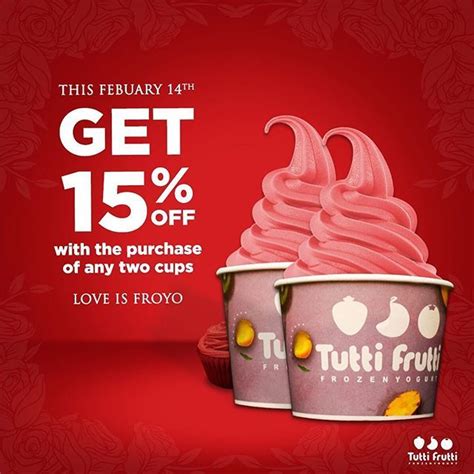 Tutti Frutti Jamaica On Feb 14 Get 15 Off When You Buy Two Cups Of