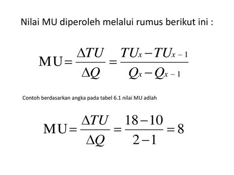 Rumus Total Utility Materi Soal