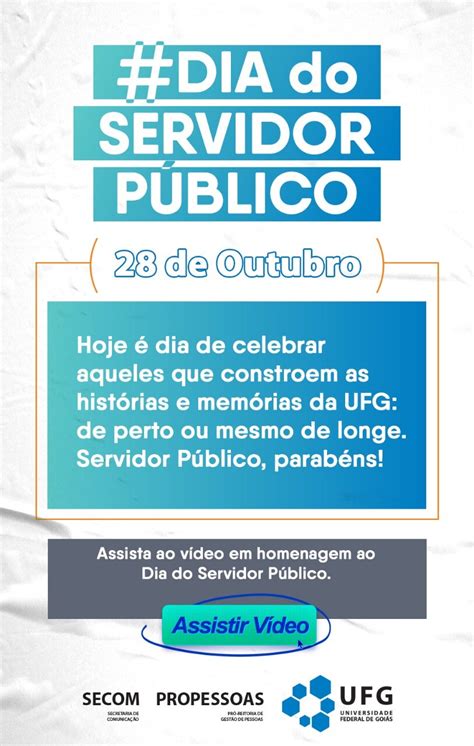 Dia Do Servidor Público Ufg Universidade Federal De Goiás