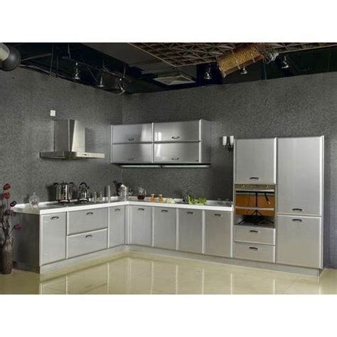 Stainless Steel L Shape Modular Kitchen Warranty 5 10 Years At Rs