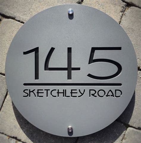 A simple and affordable diy home address project that adds a touch of class. House Sign Door Number Extra Large Circle 300mm x 8mm ...