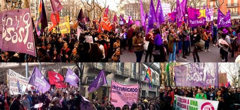 Gran Participación De Pan Y Rosas En Las Manifestaciones Del 8m