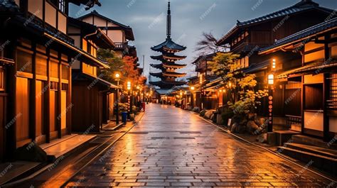 Premium Ai Image Yasaka Pagoda And Sannen Zaka Street In Kyoto Japan