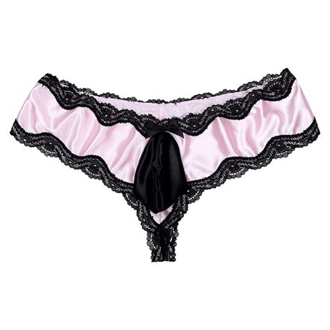 buy yoojia men s lace bikini briefs sissy pouch underwear hipster panties crossdressing lingerie