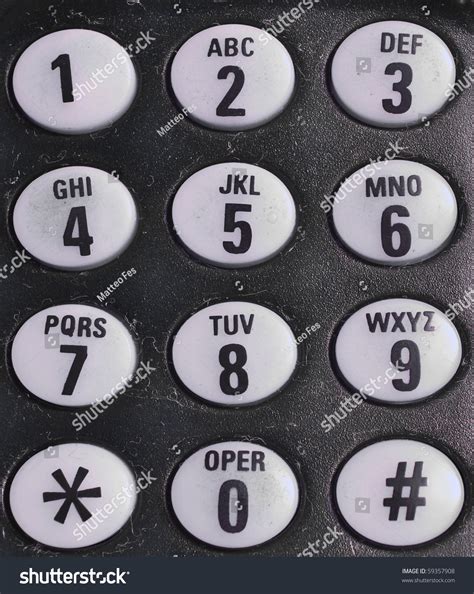 Telephone Keypad With Numbers And Letters Stock Photo 59357908