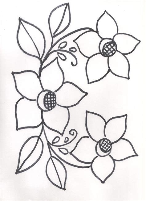 Dibujos Y Plantillas Para Imprimir Dibujos De Flores Para Bordar 39424