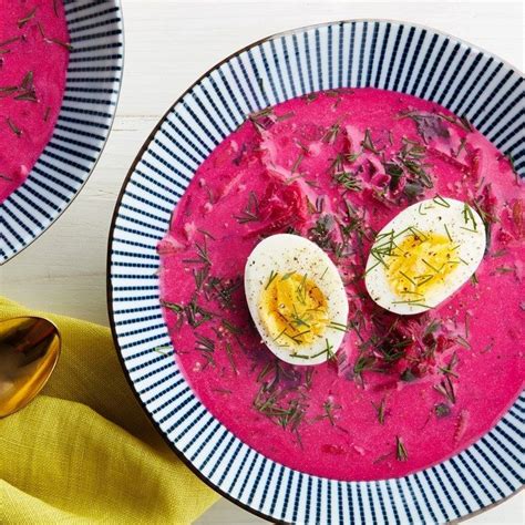 Chilled Beet Soup With Buttermilk Cucumbers And Dill Chlodnik