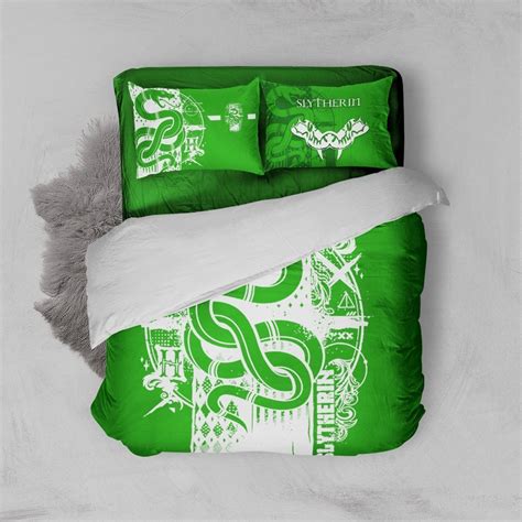 Quidditch Slytherin Harry Potter Bed Set Teeuni