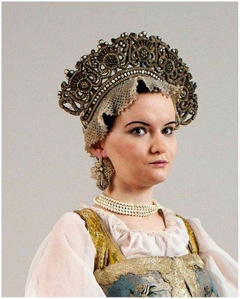 girlish festive costume the end of the xviii century russian traditional dress traditional