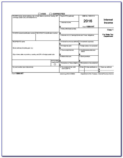 Printable Irs 1099 Form 2016 Form Resume Examples Erkknopon8