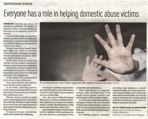 Empowering Disadvantaged Women A Call To End Domestic Violence Uthm News