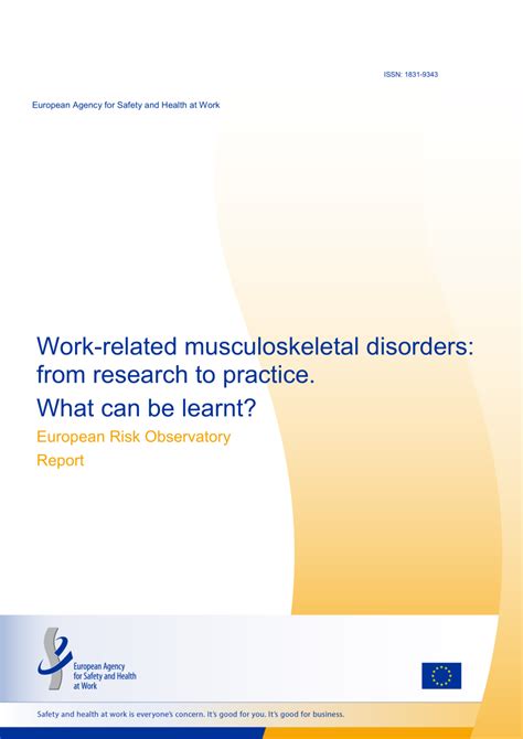 Pdf Work Related Musculoskeletal Disorders From Research To Practice