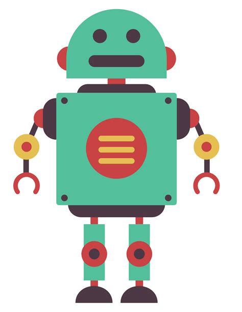 Flat Robot Clipart Transparent Clipart World