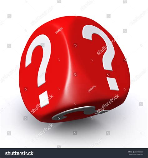 Red Question Mark Dice On White Stock Illustration 202959991 Shutterstock