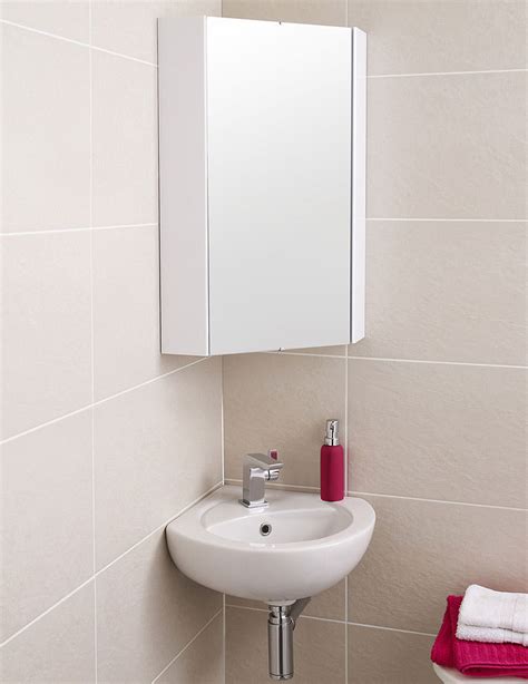 Our range offers you a terrific variety of traditional or modern designs. Lauren High Gloss White Wall Mounted Corner Mirror Cabinet