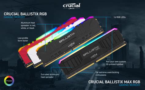 Crucial Ballistix Rgb 3200 Mhz Ddr4 Dram Desktop Gaming Memory Kit 16gb