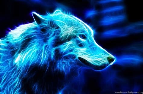 Jestingstock.com Neon Blue Wolf Wallpapers Desktop Background Here you can find the best cool wolf wallpapers uploaded by our community.