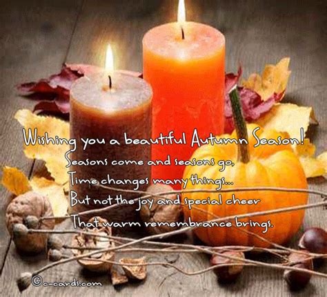 Autumn T Of Flowers And Candles Free Magic Of Autumn Ecards 123