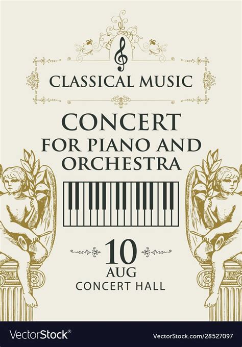 Classical Music Concert Poster With Piano And