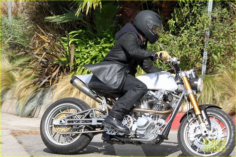 Full Sized Photo Of Brad Pitt Rides His Motorcycle Shiloh Zahara Get