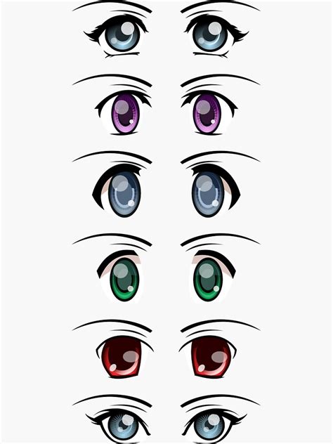 Eyes Anime Sticker By Meroumerou Redbubble