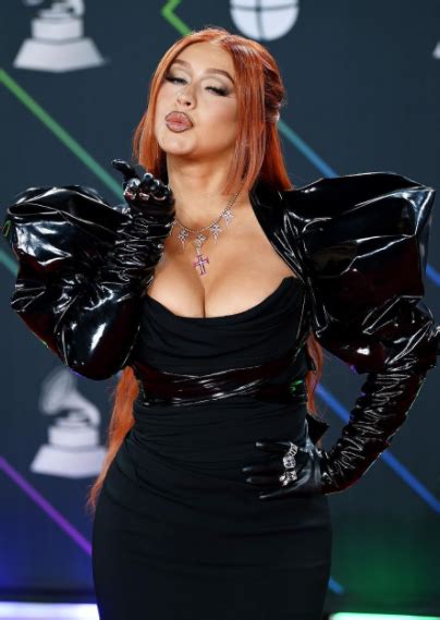 Christina Aguilera Looks Gorgeous In A Black Dress At ‘2021 Latin
