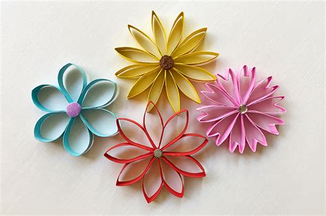 14 Toilet Paper Roll Flowers Craft Ideas Guide Patterns