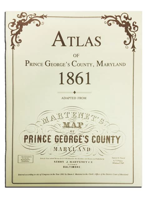 Atlas Of Prince Georges Maryland 1861 Prince Georges County