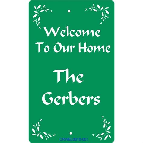 Personalized Welcome To Our Home Sign Custom Plaque With Name
