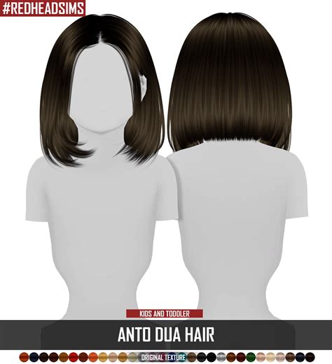 Anto Dua Hair Kids And Toddler Version Redheadsims Cc