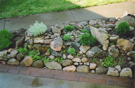 Rock Garden And A Sidewalk We Built A Simple Rock