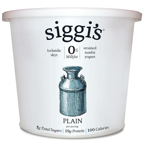 Siggis Icelandic Yogurt Plain Non Fat 24oz