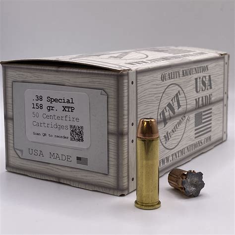 Tnt Munitions 38 Special 158 Gr Xtp Defense Ammunition
