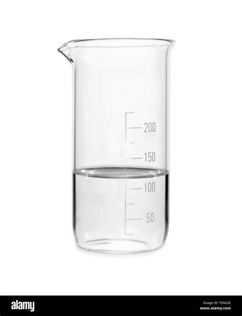 Beaker With Liquid On White Background Stock Photo Alamy