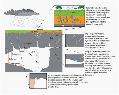 Limestone Cave Formation Diagram Hd Png Download Kindpng
