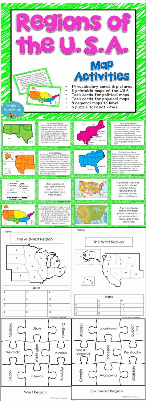 Physical And Political Maps Worksheets Fresh Regions Of The United