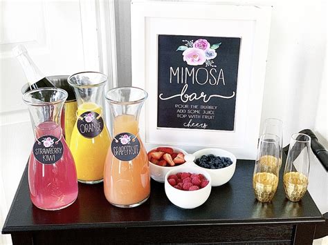 mimosa bar printables shower setup brunch supplies baby mimosas easter fun crispcollective