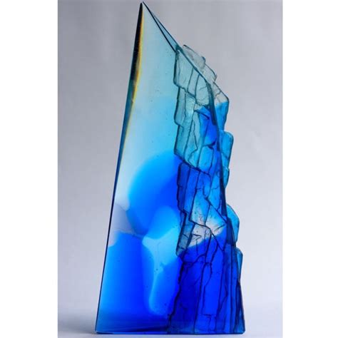 Blue Cliff Cast Glass By Crispian Heath Pyramid Gallery Glass Sculpture Glass Stained
