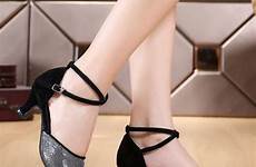 shoes dance women tango ballroom heels salsa latin 5cm modern dancing female sole rubber sandals