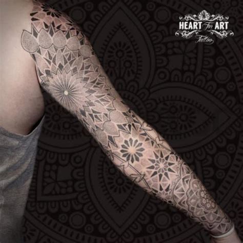 Dotwork Sleeve Mandala Tattoo By Heart Of Art