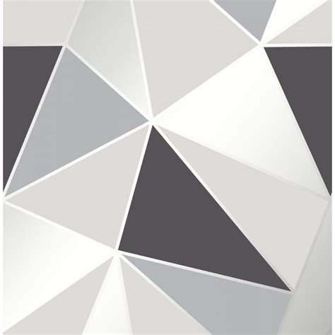 Fine Decor Apex Geometric Black And Silver Wallpaper