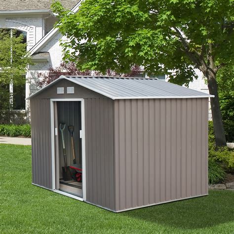 Outsunny X Outdoor Backyard Metal Garden Utility Storage Shed