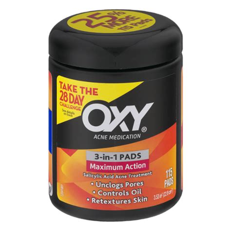 Oxy 3 In 1 Acne Pads Maximum Strength 90 Ct Instacart