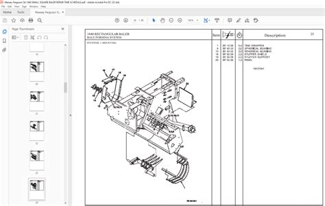 Massey Ferguson Sa 1840 Small Square Baler Repair Time Schedule Manual