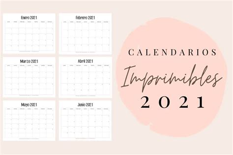Calendarios 2021 Para Imprimir Minimalista