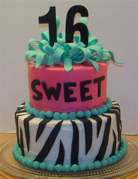 Sweet 16 Zebra Cake Sweet 16 Birthday Cake 16th Birthday Zebra Cake