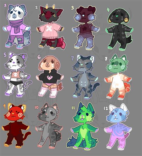 Discounted Adopts Set 1 Moved By Crumpitcroc On Deviantart
