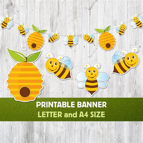 Printable Banner Bee Nursery Banner Nursery Decoration Printable